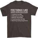 I Like as Much as Riding My Bike Cycling Mens T-Shirt Cotton Gildan Dark Chocolate