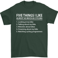 I Like as Much as Riding My Bike Cycling Mens T-Shirt Cotton Gildan Forest Green