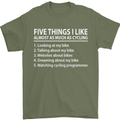 I Like as Much as Riding My Bike Cycling Mens T-Shirt Cotton Gildan Military Green