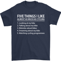 I Like as Much as Riding My Bike Cycling Mens T-Shirt Cotton Gildan Navy Blue