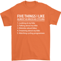 I Like as Much as Riding My Bike Cycling Mens T-Shirt Cotton Gildan Orange