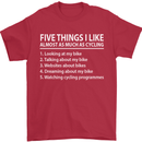 I Like as Much as Riding My Bike Cycling Mens T-Shirt Cotton Gildan Red