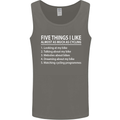 I Like as Much as Riding My Bike Cycling Mens Vest Tank Top Charcoal