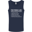 I Like as Much as Riding My Bike Cycling Mens Vest Tank Top Navy Blue