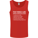I Like as Much as Riding My Bike Cycling Mens Vest Tank Top Red