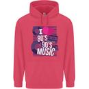 I Love 80s 90s Music Pop Rock Acid House Childrens Kids Hoodie Heliconia