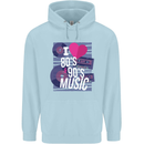 I Love 80s 90s Music Pop Rock Acid House Childrens Kids Hoodie Light Blue