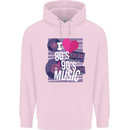 I Love 80s 90s Music Pop Rock Acid House Childrens Kids Hoodie Light Pink