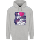 I Love 80s 90s Music Pop Rock Acid House Childrens Kids Hoodie Sports Grey