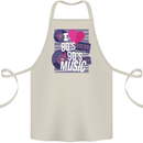 I Love 80s 90s Music Pop Rock Acid House Cotton Apron 100% Organic Natural