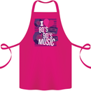 I Love 80s 90s Music Pop Rock Acid House Cotton Apron 100% Organic Pink