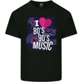 I Love 80s 90s Music Pop Rock Acid House Mens Cotton T-Shirt Tee Top Black