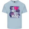 I Love 80s 90s Music Pop Rock Acid House Mens Cotton T-Shirt Tee Top Light Blue