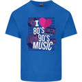 I Love 80s 90s Music Pop Rock Acid House Mens Cotton T-Shirt Tee Top Royal Blue