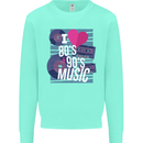 I Love 80s 90s Music Pop Rock Acid House Mens Sweatshirt Jumper Peppermint