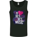 I Love 80s 90s Music Pop Rock Acid House Mens Vest Tank Top Black