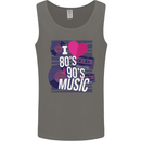 I Love 80s 90s Music Pop Rock Acid House Mens Vest Tank Top Charcoal