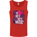 I Love 80s 90s Music Pop Rock Acid House Mens Vest Tank Top Red