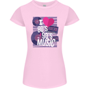 I Love 80s 90s Music Pop Rock Acid House Womens Petite Cut T-Shirt Light Pink