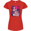 I Love 80s 90s Music Pop Rock Acid House Womens Petite Cut T-Shirt Red