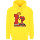I Love Basketball Childrens Kids Hoodie Yellow