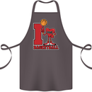 I Love Basketball Cotton Apron 100% Organic Dark Grey