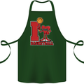 I Love Basketball Cotton Apron 100% Organic Forest Green