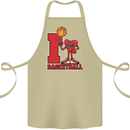 I Love Basketball Cotton Apron 100% Organic Khaki