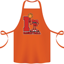 I Love Basketball Cotton Apron 100% Organic Orange