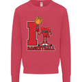 I Love Basketball Kids Sweatshirt Jumper Heliconia