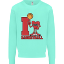 I Love Basketball Kids Sweatshirt Jumper Peppermint