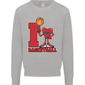 I Love Basketball Kids Sweatshirt Jumper Sports Grey