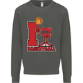 I Love Basketball Kids Sweatshirt Jumper Storm Grey