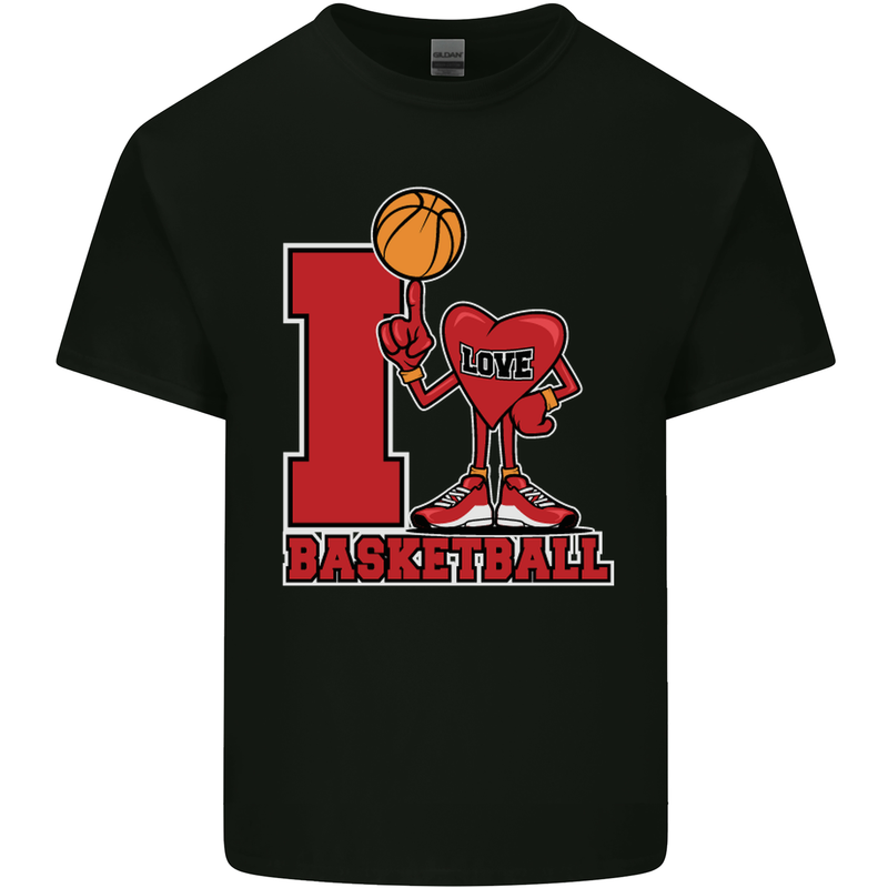 I Love Basketball Kids T-Shirt Childrens Black