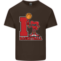 I Love Basketball Kids T-Shirt Childrens Chocolate