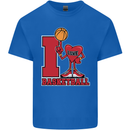 I Love Basketball Kids T-Shirt Childrens Royal Blue