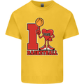 I Love Basketball Kids T-Shirt Childrens Yellow