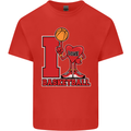 I Love Basketball Mens Cotton T-Shirt Tee Top Red