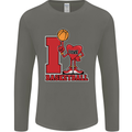 I Love Basketball Mens Long Sleeve T-Shirt Charcoal