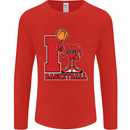 I Love Basketball Mens Long Sleeve T-Shirt Red