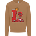 I Love Basketball Mens Sweatshirt Jumper Caramel Latte