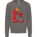 I Love Basketball Mens Sweatshirt Jumper Charcoal