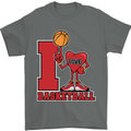 I Love Basketball Mens T-Shirt Cotton Gildan Charcoal