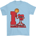 I Love Basketball Mens T-Shirt Cotton Gildan Light Blue
