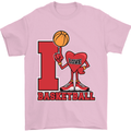 I Love Basketball Mens T-Shirt Cotton Gildan Light Pink