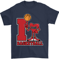 I Love Basketball Mens T-Shirt Cotton Gildan Navy Blue