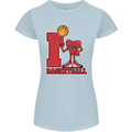 I Love Basketball Womens Petite Cut T-Shirt Light Blue
