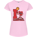 I Love Basketball Womens Petite Cut T-Shirt Light Pink