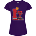 I Love Basketball Womens Petite Cut T-Shirt Purple