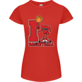 I Love Basketball Womens Petite Cut T-Shirt Red